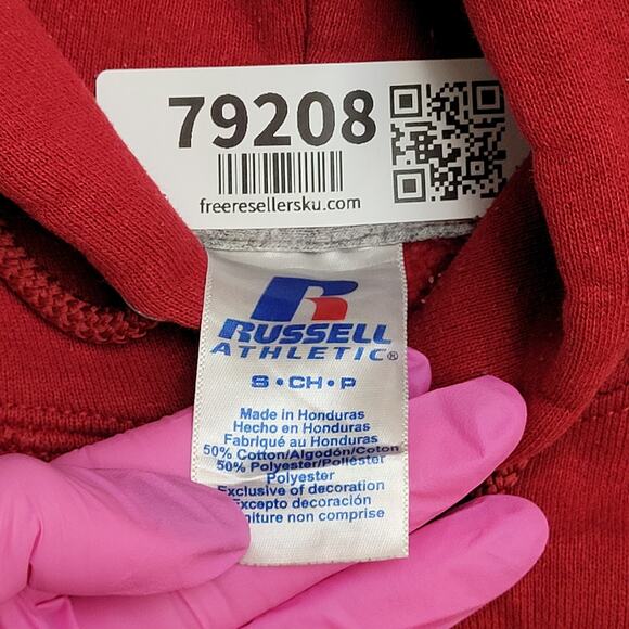 Vintage Y2K Tuskegee University Hoodie Women Small 19x23 Red - Picture 11 of 15